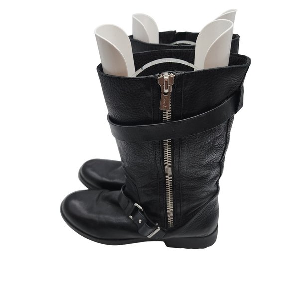 Coach Vanessa Leather Boots Moto Steampunk Goth Womens size 11B - Picture 3 of 7
